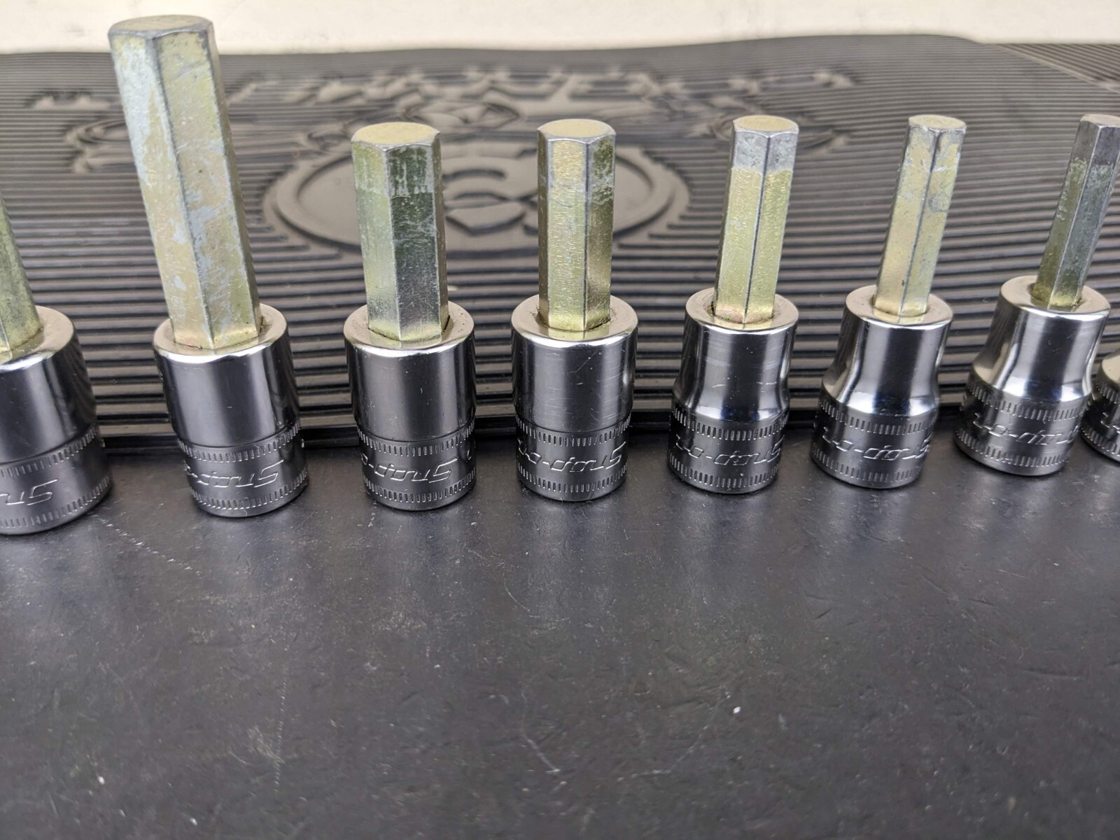 #be219 Snap-On 11pc Metric Hex Allen Socket Set 3/8″ Drive 4mm to 14mm 211EFAMY