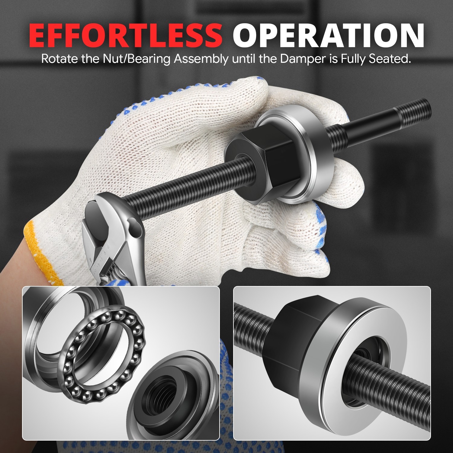 For Dodge/Chrysler Ford GM 5Pcs Long Reach Harmonic Balancer Installer Tool Kit