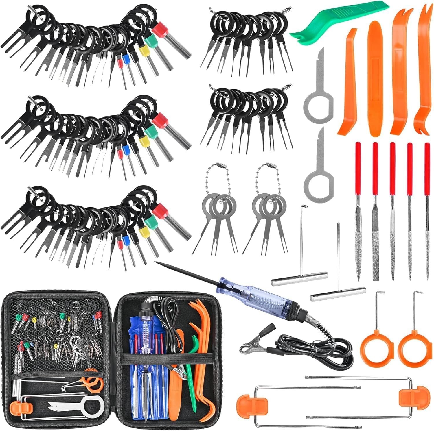 Ultimate 96-Piece Depinning Tool Set with Circuit Tester for Electronics & Autos