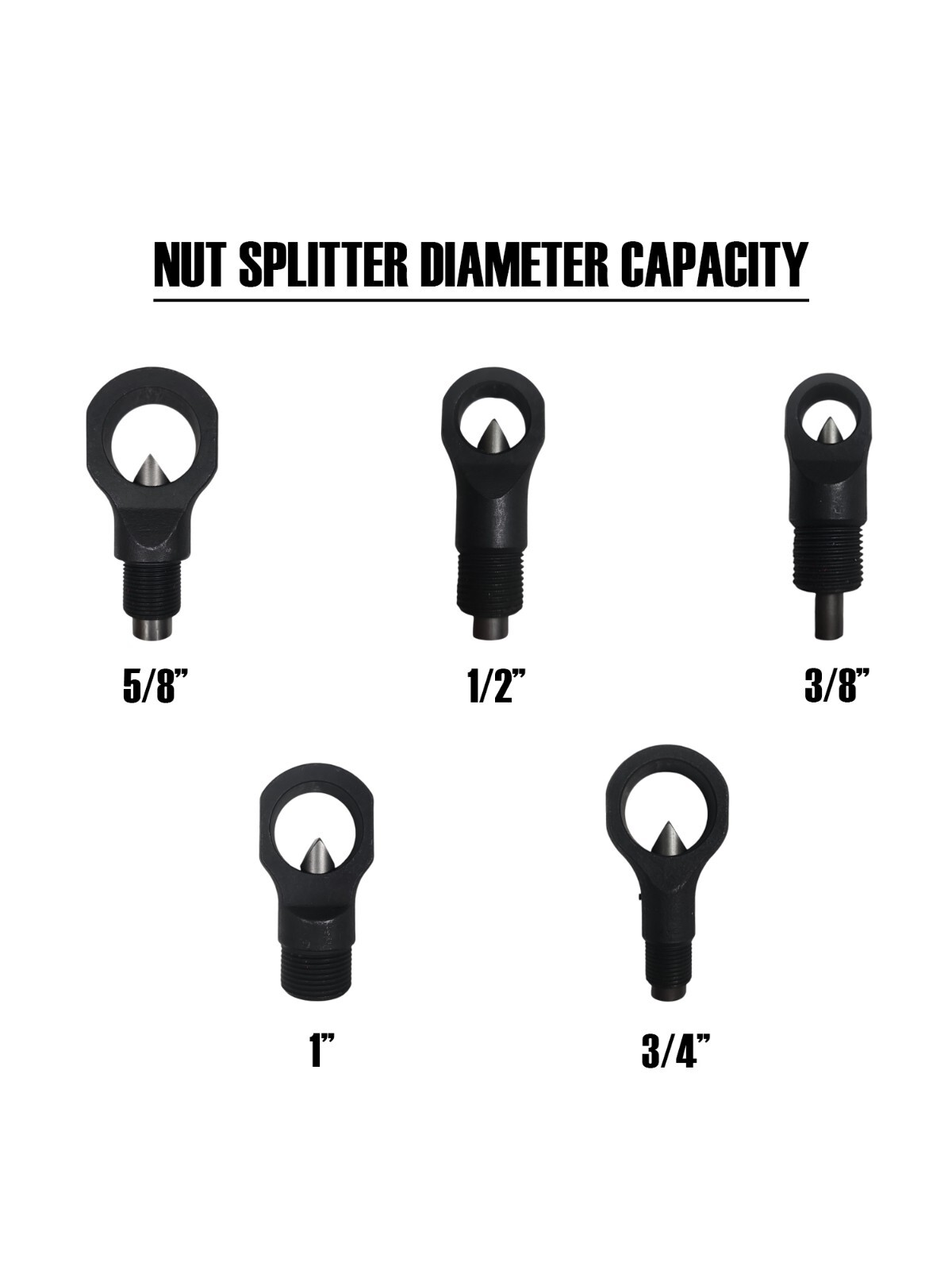 8PC Hydraulic Nut Splitter Cracker Breaker Extractor Seized Damaged Bolt 3/8-1″