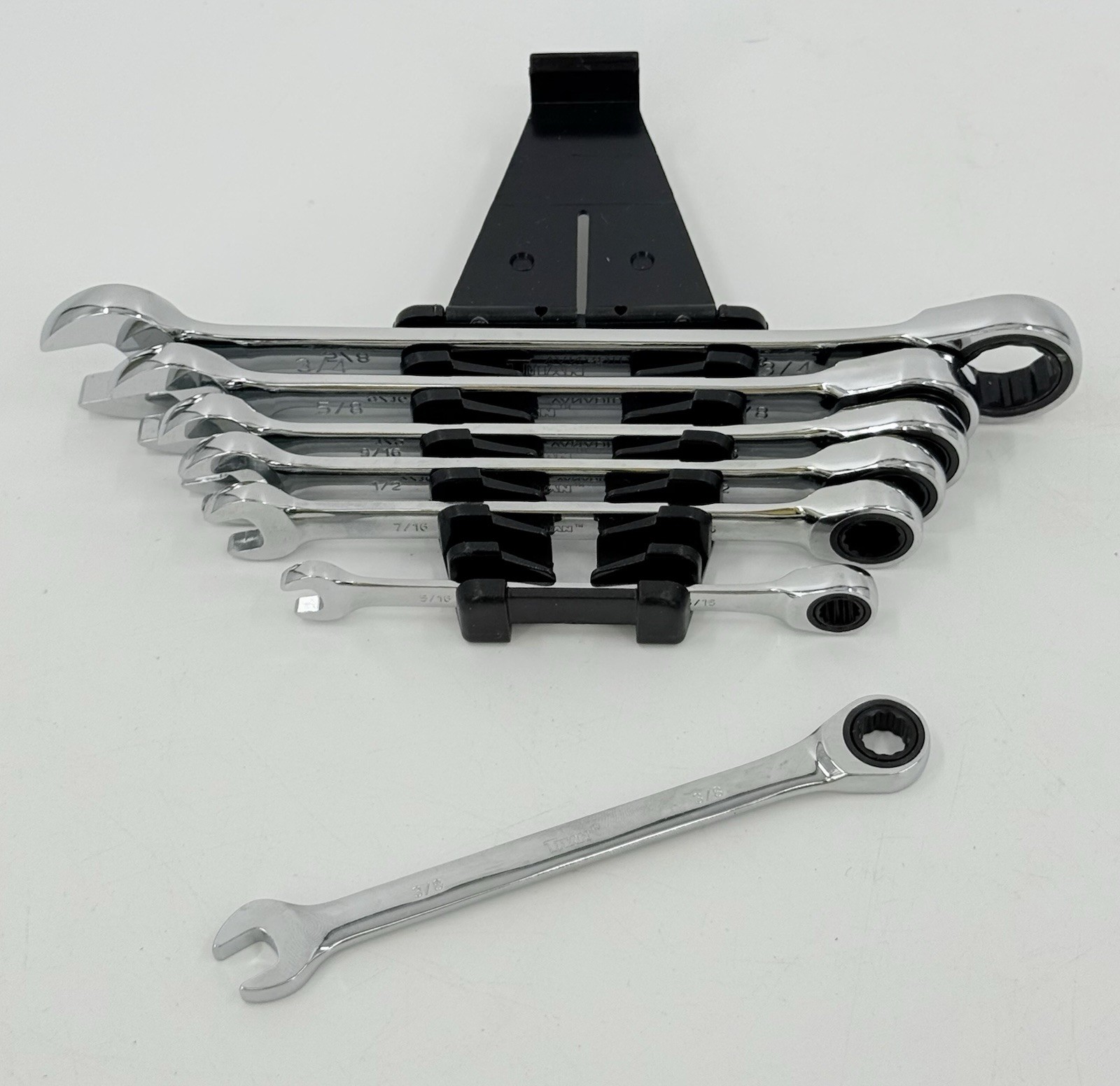 Titan Tools 17350 Combination Ratcheting Wrench Set 7 Piece SAE NEW NWOP