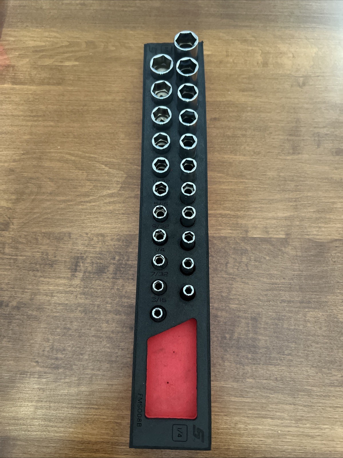 122STTMFR 1/4 22PC 6 Point SAE Socket Set In Foam