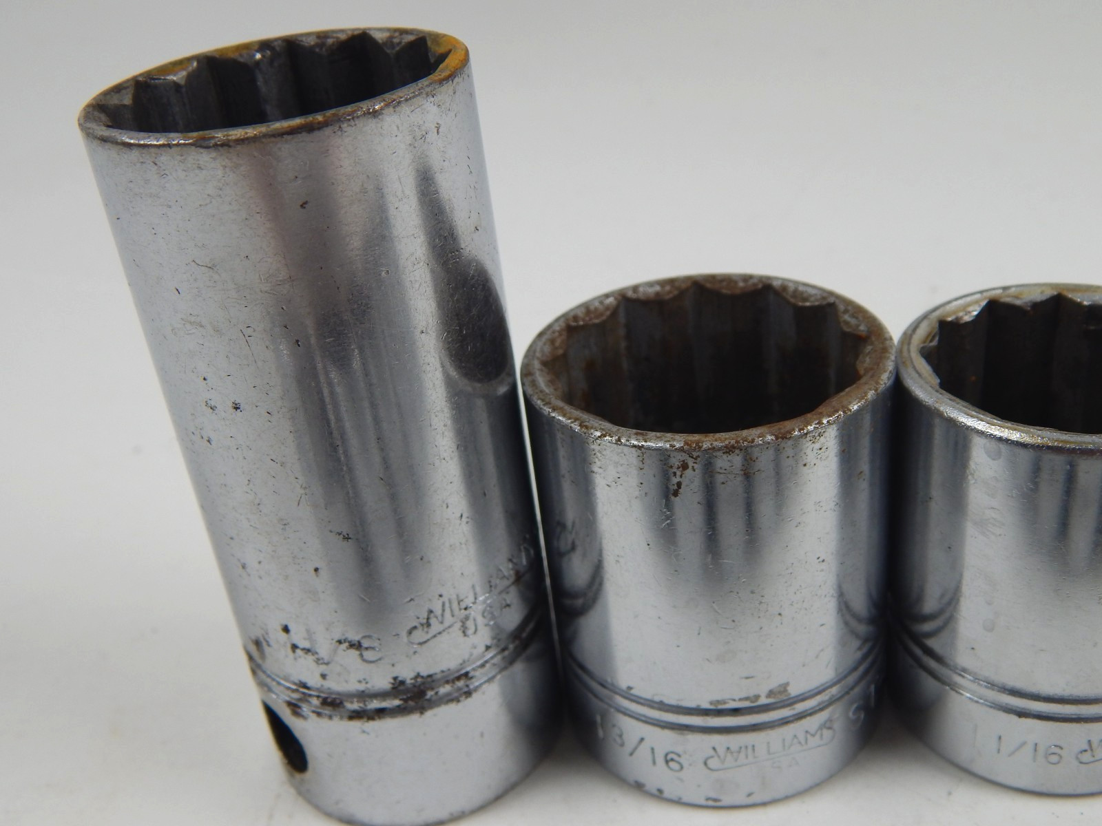Williams Tools ST 1/2″ Drive SAE Shallow Socket Set 7/16″ to 1-3/16″ 10 Piece