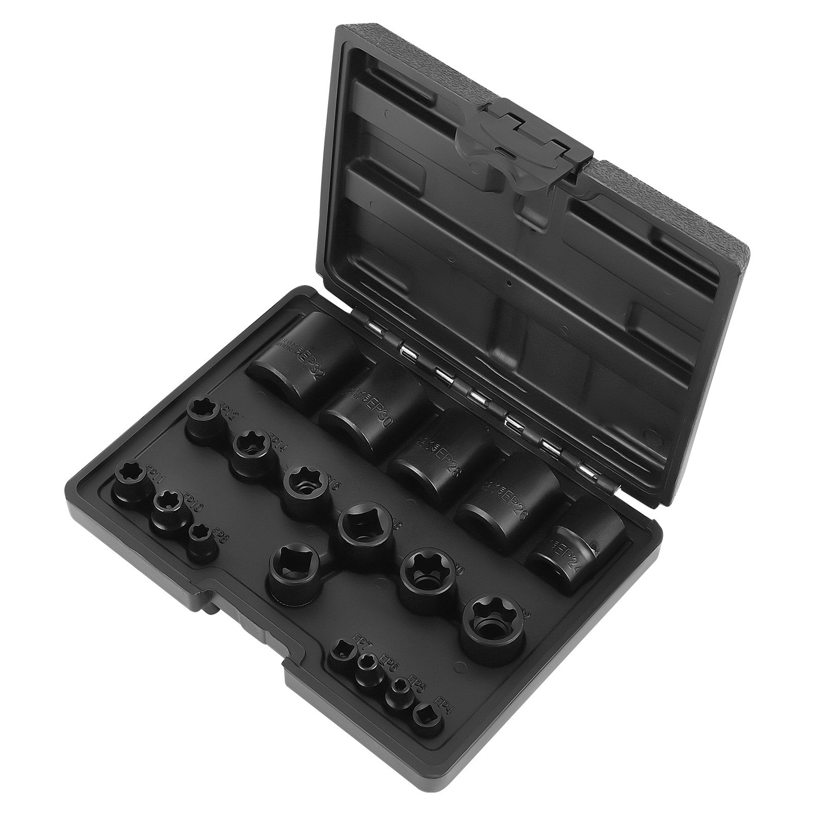 19pcs Black External Plus Socket Set EP18 EP20 EP22 EP24 EP26 EP28 EP30 EP32