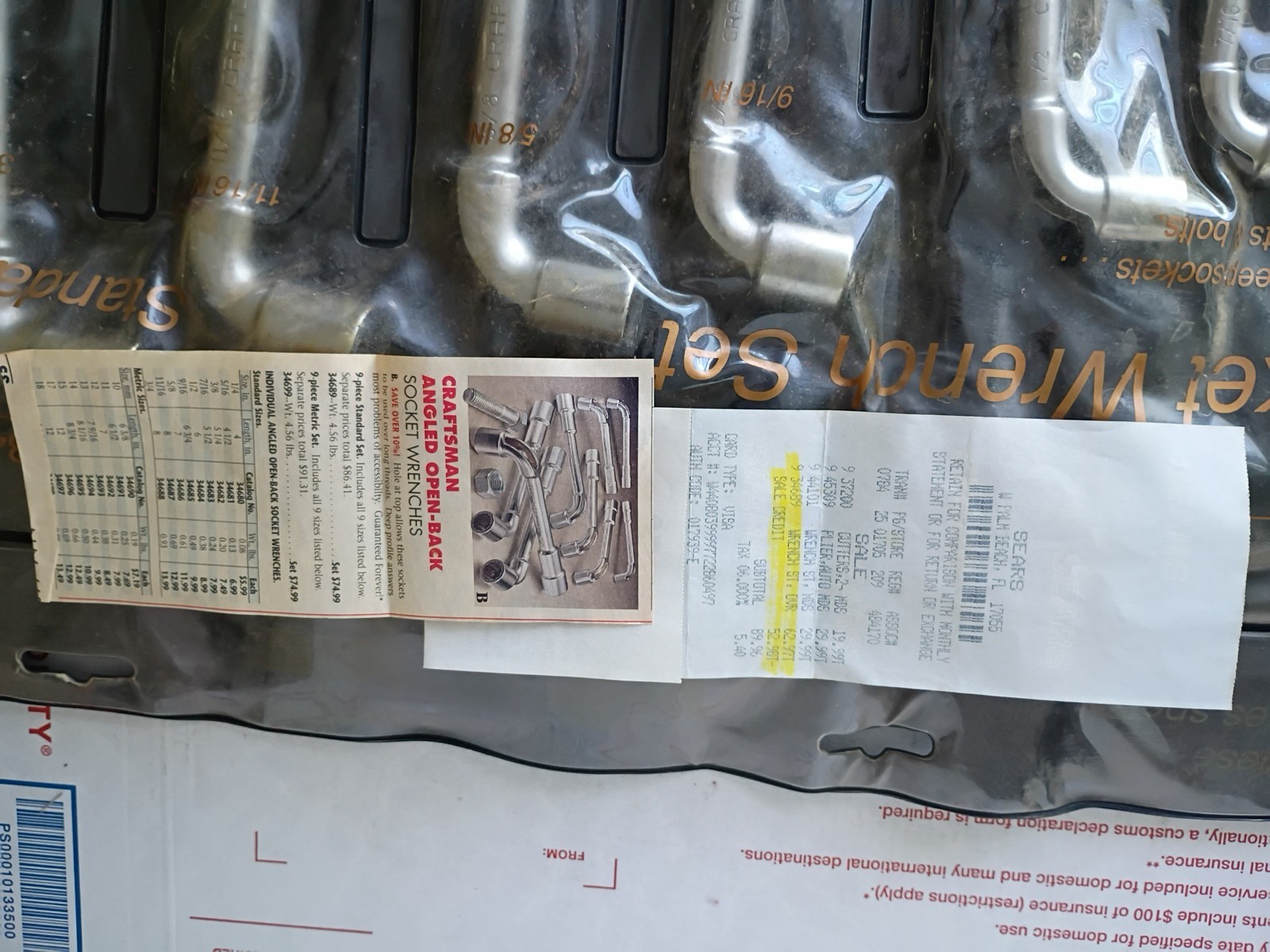 Craftsman Professional Angled Socket Wrench Set, 6pt / 12pt, France 34689