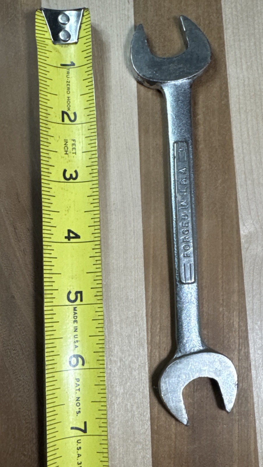 Vintage Craftsman =V= 19/32in. x 11/16in. Double Open End Wrench Forged in USA