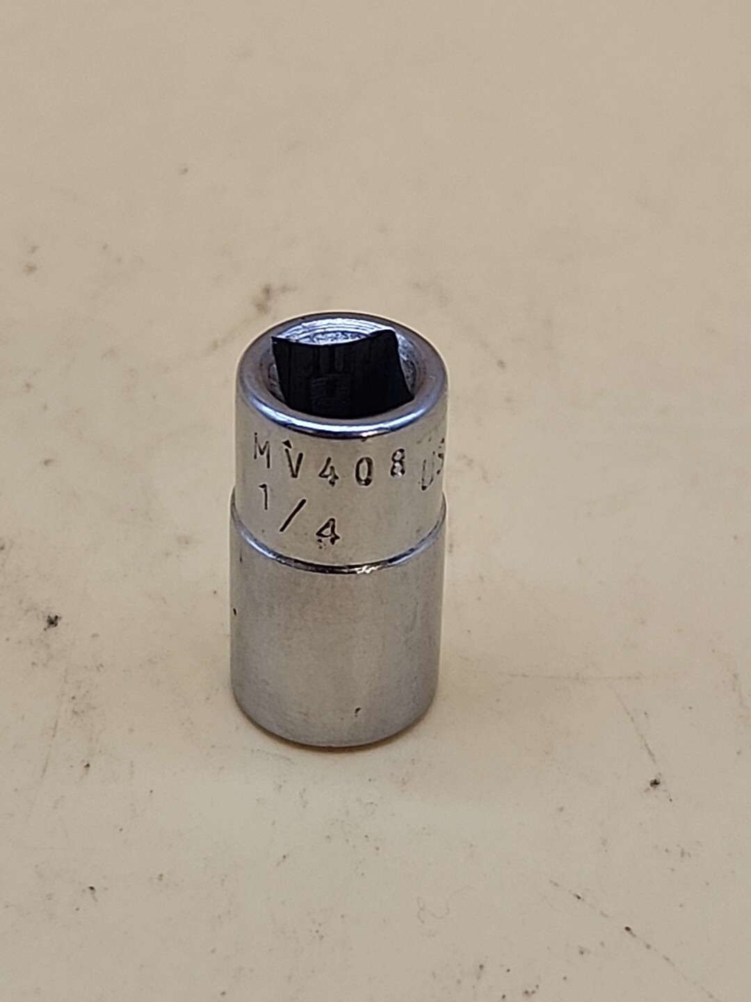 Snap-on Tools MV408 1/4” Drive 1/4” SAE Double Square 8Pt Shallow Chrome Socket
