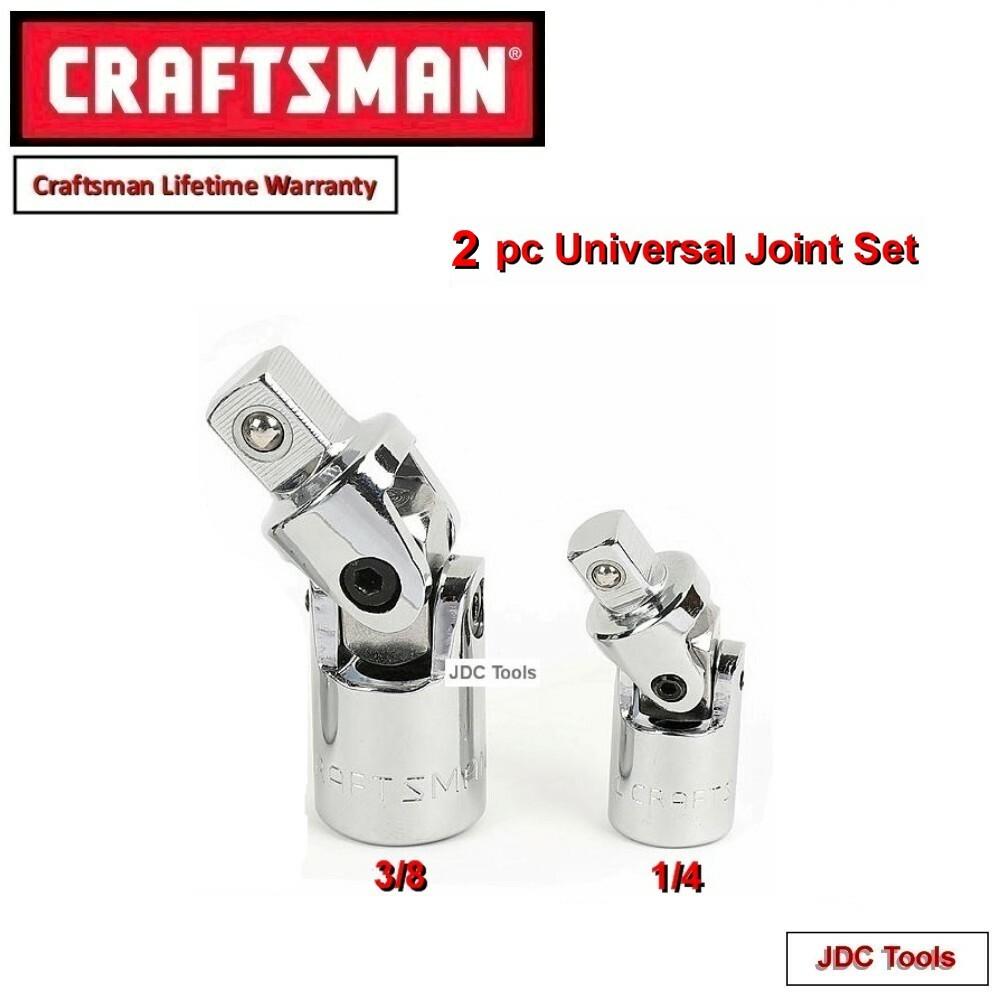 CRAFTSMAN TOOLS 2 pc 1/4″ 3/8″ universal joint set