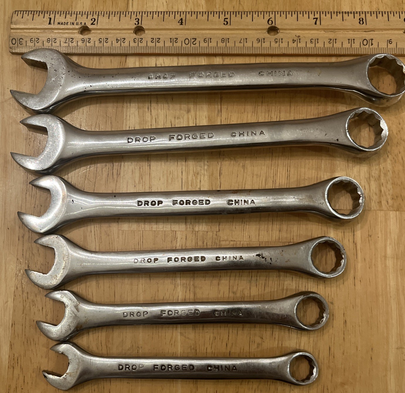 MIT Combination Wrench Set Of 6 7/16” – 3/4” SAE Tool Set 12 pt