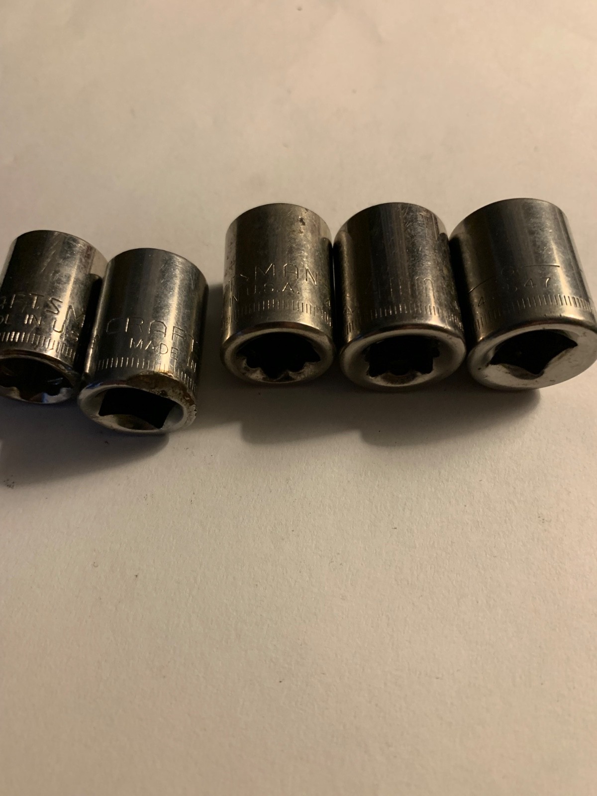 Craftsman 3/8″ Drive 6 Point Shallow Socket Metric, 11mm, 12, 13, 14, and 15mm