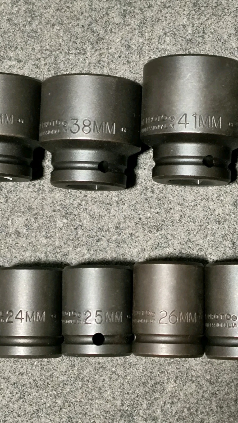 Proto Metric 3/4″ Inch Drive Impact Socket Set 19mm-46mm, 18 Pieces