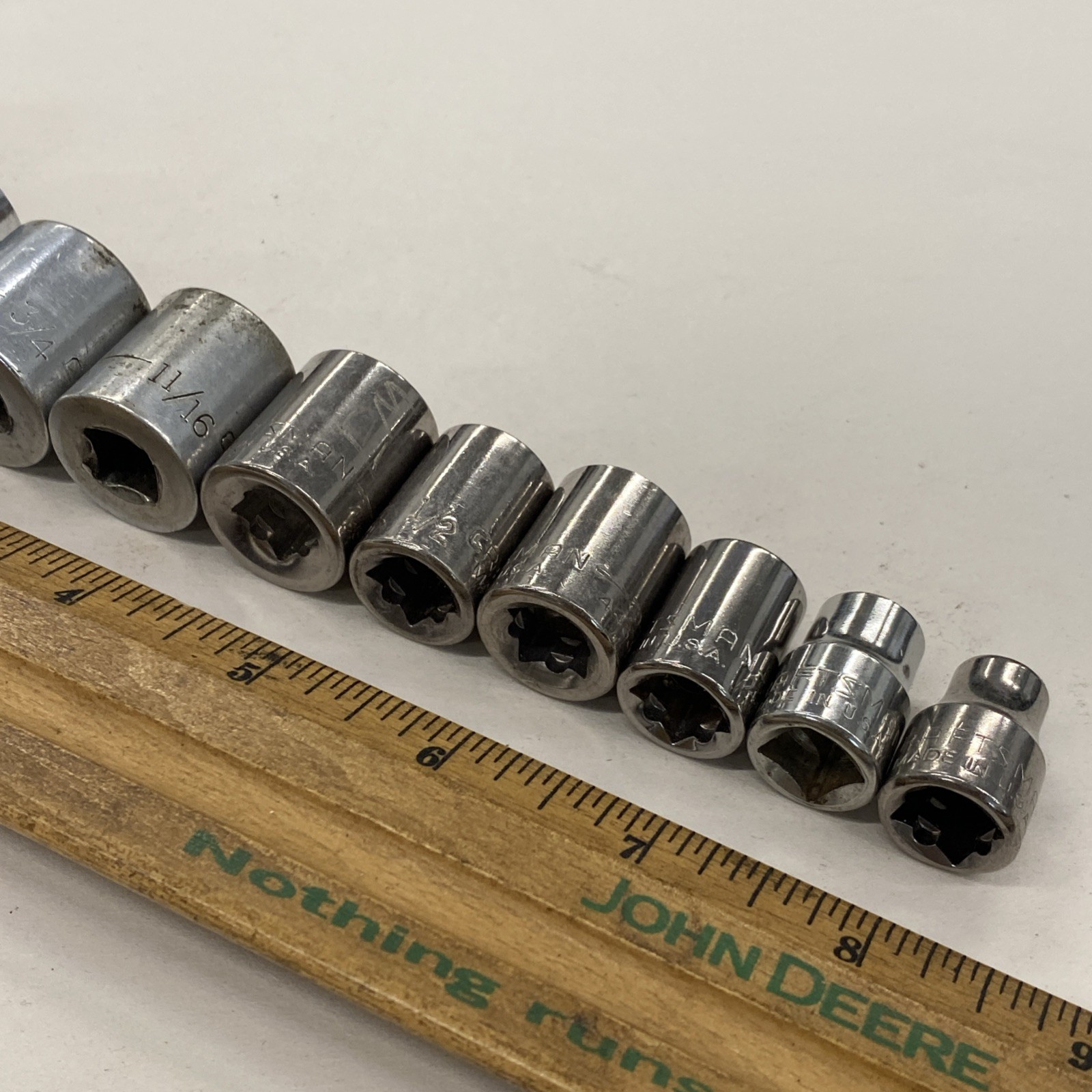 Craftsman USA 3/8 dr. 10 pc. 12 pt socket set Mixed Series 5/16 – 7/8 inch M0866