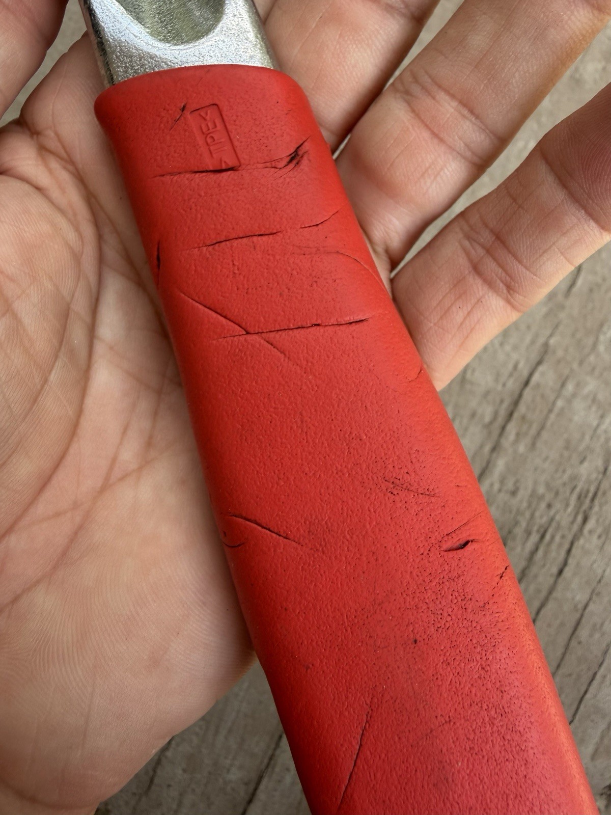 SNAP-ON 12″ INCH FLANK DRIVE PLUS ADJUSTABLE WRENCH FADH12A RED, GOOD COND SPAIN