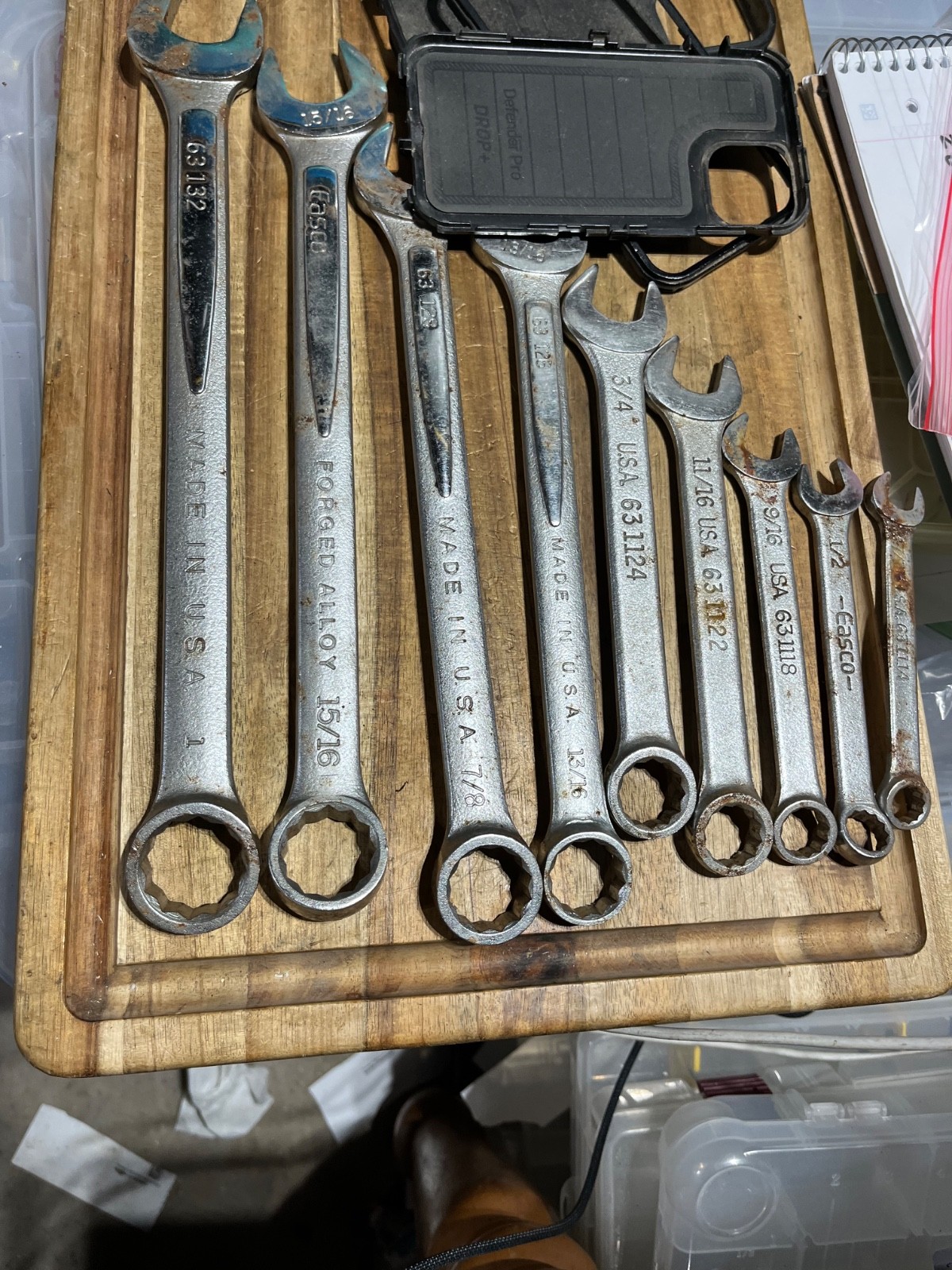 Easco comvinatioin wrenchs SAE (28052)