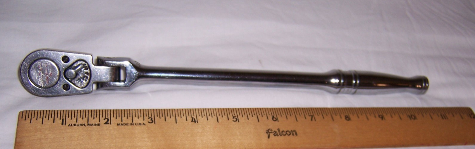 Snap On Tools F731A 3/8″ Drive Flex Swivel Head Long Handle Ratchet VINTAGE USA