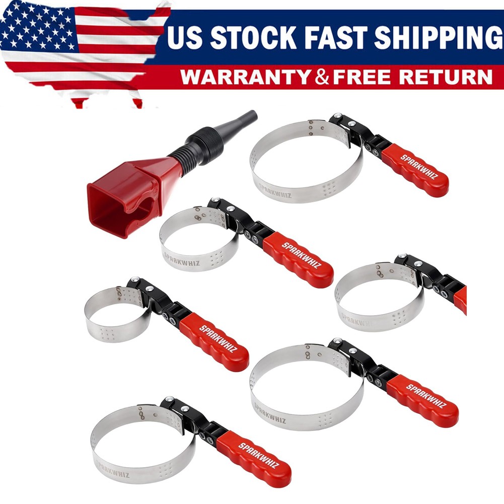 Set of 7 Swivel Oil Filter Wrench 2-1/6” – 5-1/4″ 6 Size Oil Filter Remover Tool