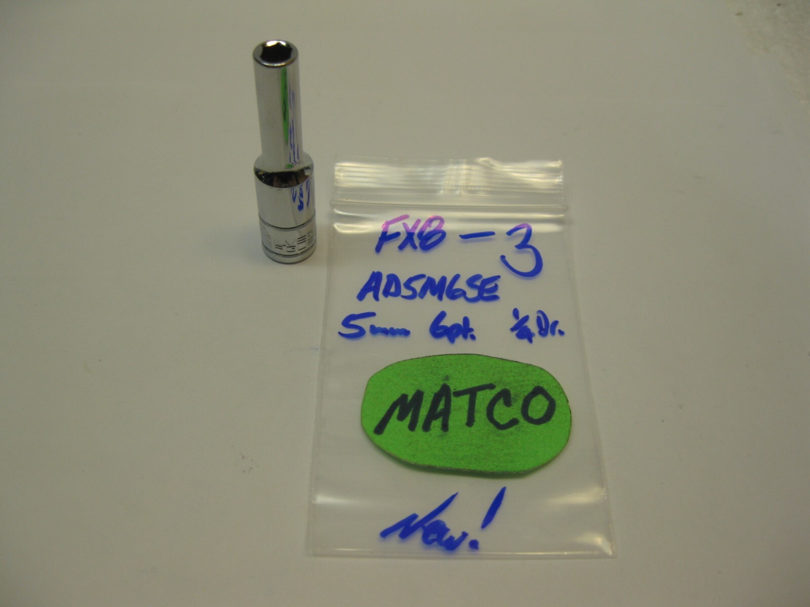 Matco Silver Eagle tools 1/4″ drive 5mm metric Deep Socket AD5M6SE New!