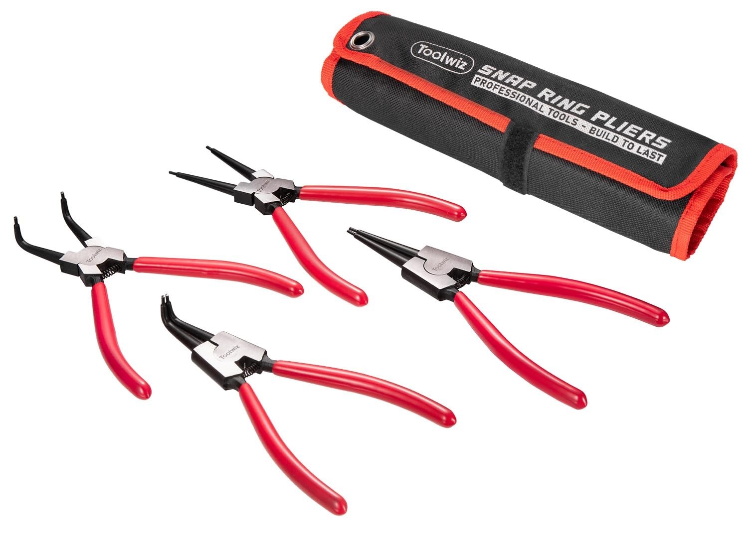 4Pcs Snap Ring Pliers Set – 7″ Internal/External Circlip C Clip Retaining Tools,