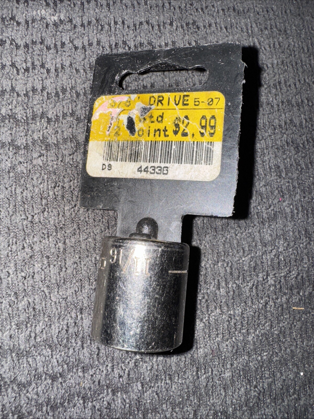 Sears Craftsman 3/8″ Drive 11/16″ 12 Point Shallow Socket SAE G Inv 44336 USA
