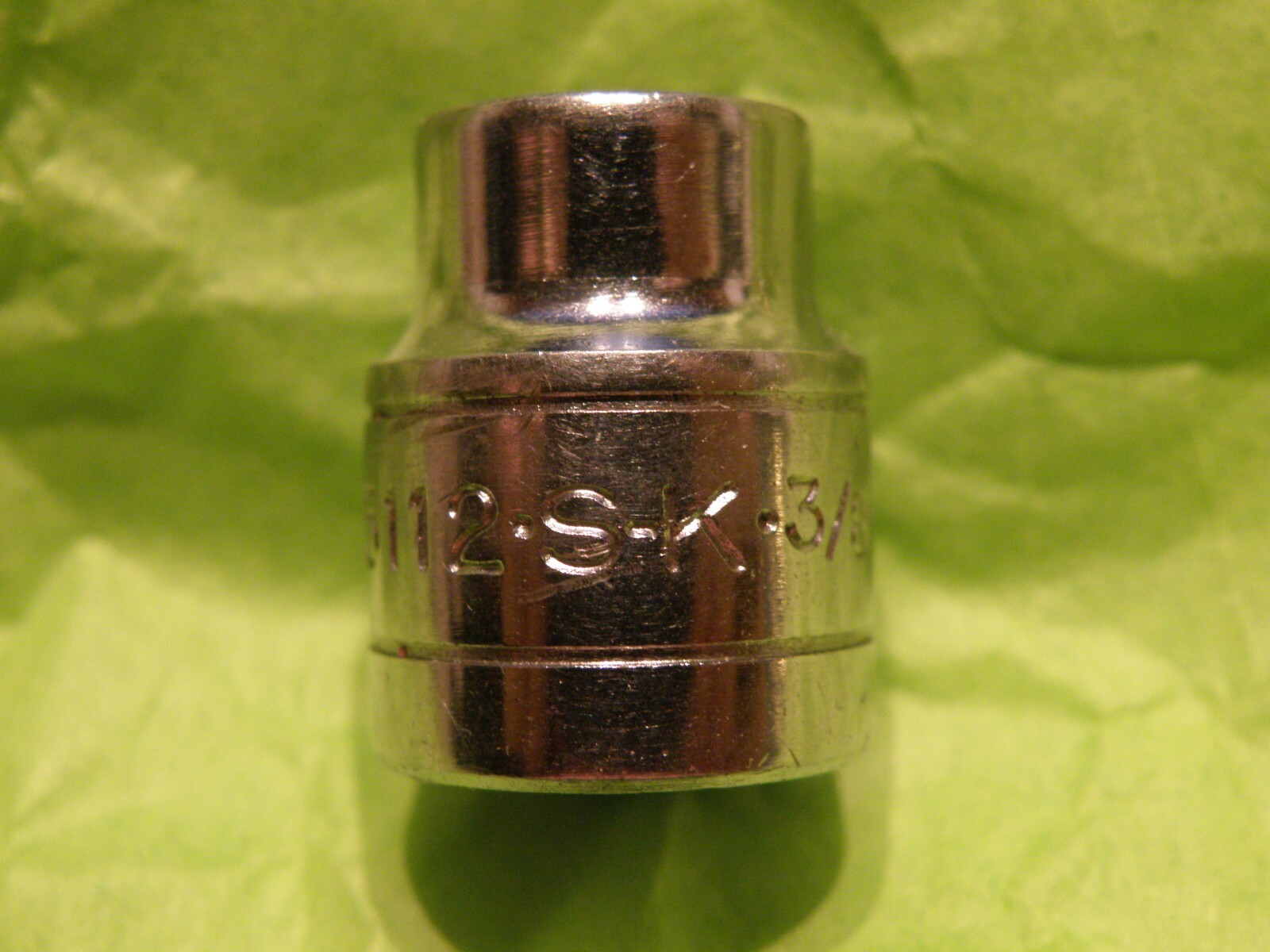 S-K 3/8″ Drive, 6 Point, 3/8″ Shallow Socket. 45112 Used Very Good Condition USA