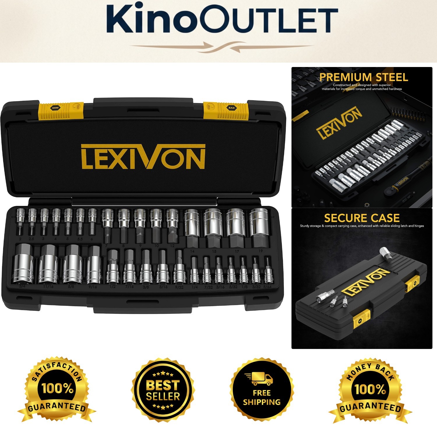 Hex Bit Socket Set – 32 Pieces in S2 Steel, Rust & Corrosion Resistant