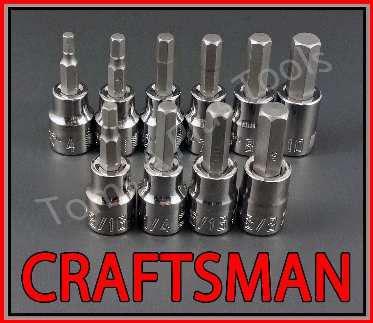 CRAFTSMAN TOOLS 20pc SAE METRIC MM Hex Allen Torx key ratchet wrench socket set
