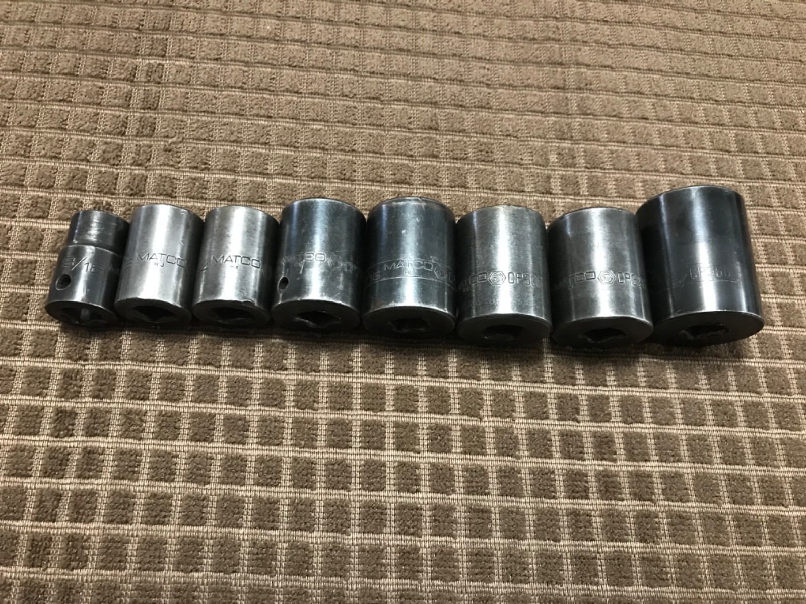 8 Pc Matco Tools Professional 1/2″ Dr 6 Pt Impact 9/16 – 1-1/8″ Socket CP Series