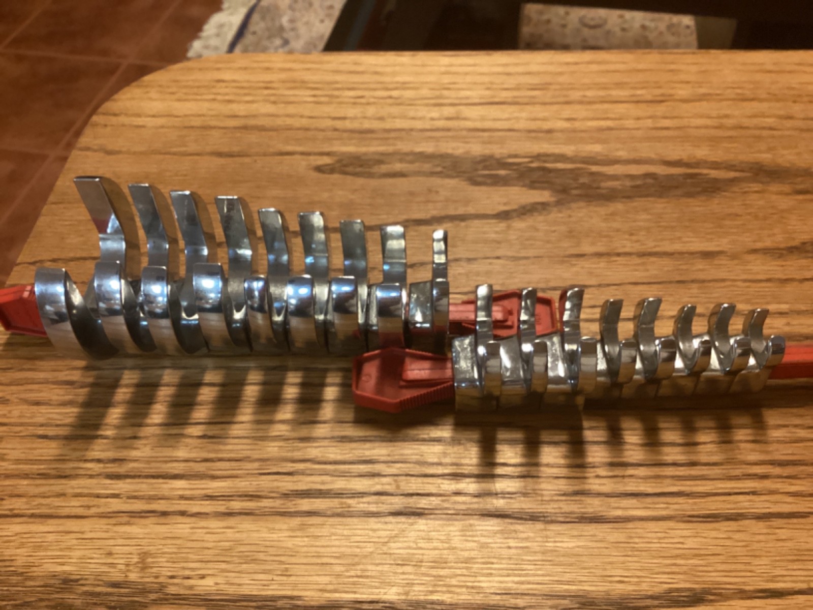 SNAP-ON CROWFOOT OPEN END WRENCH 3/8” drive MASTER SET 17 piece, holders, SAE