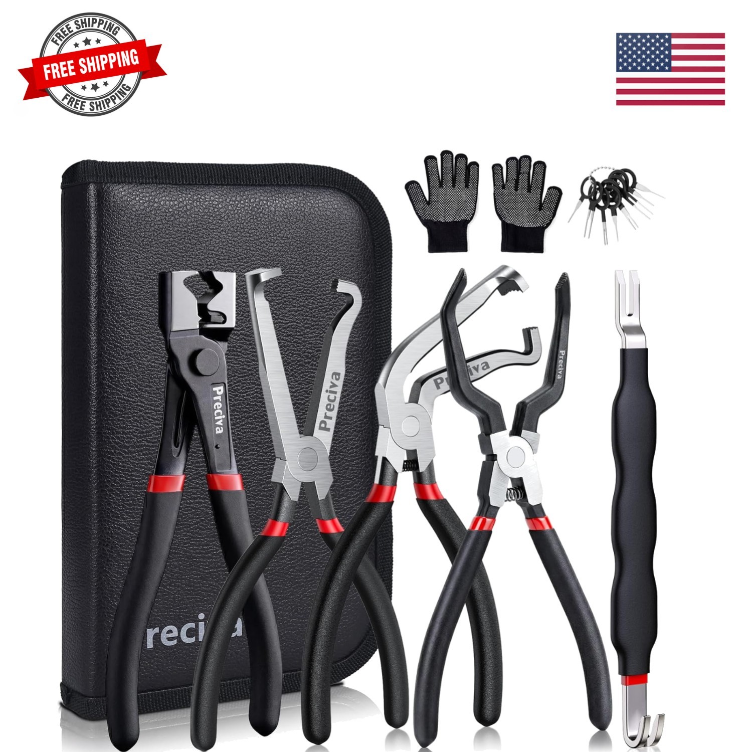 9-in-1 Automotive Electrical Connector Tool Kit,Terminal Release Pliers Set w…