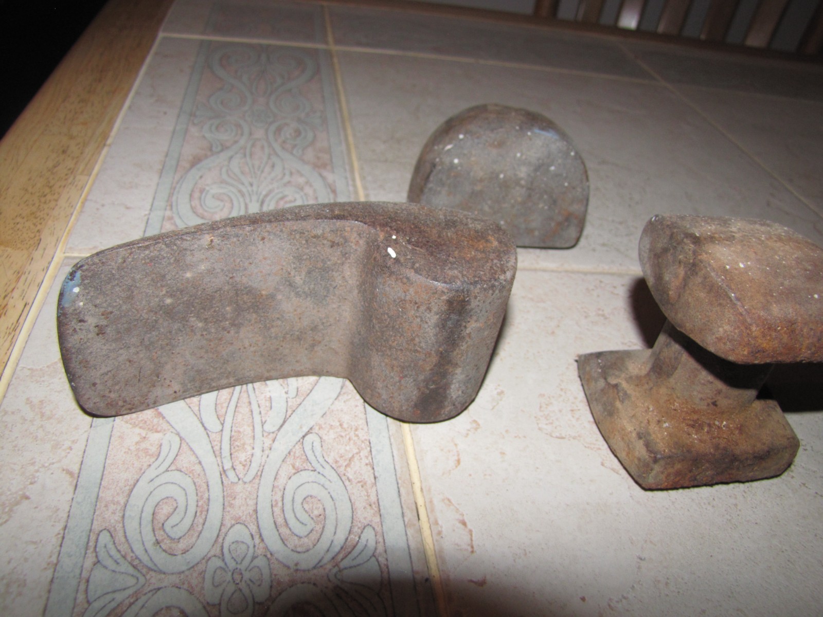 Vtg. LOT 3 metal Auto Body/blacksmith Tool Anvil,comma, heel lot