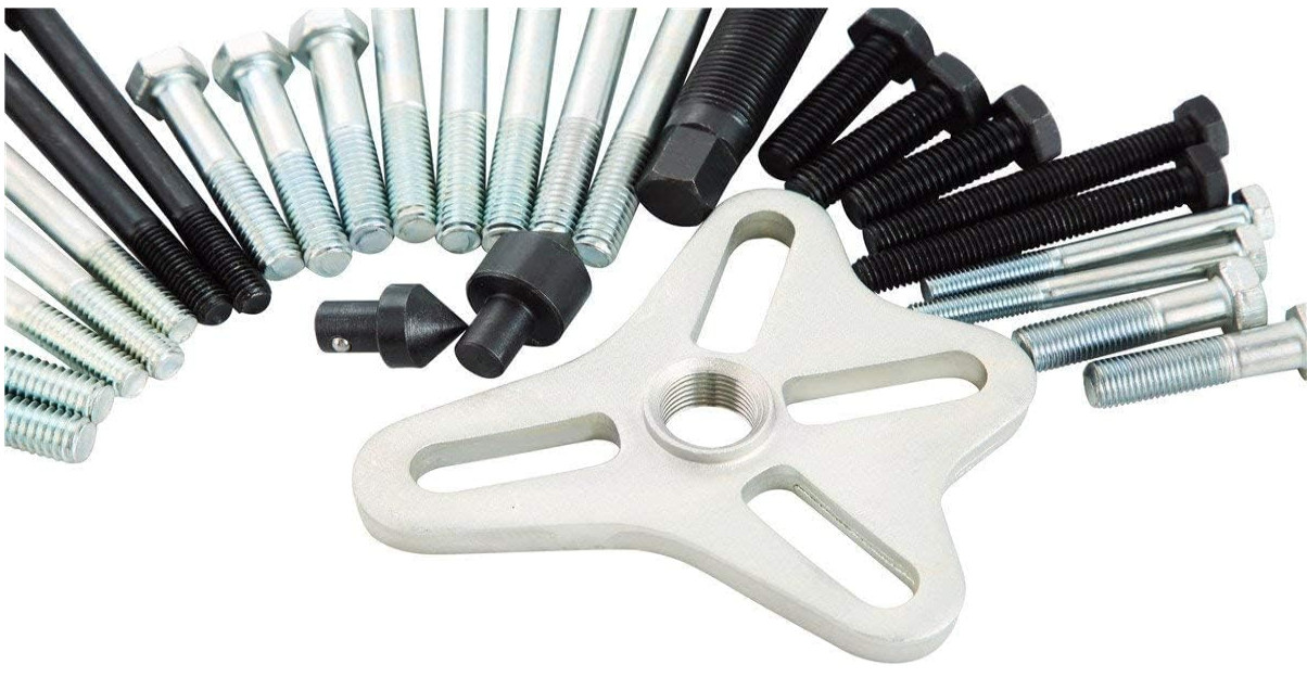 DASBET 46PCS Harmonic Balancer Puller Set, Steering Wheel Puller Kit Steering Wh