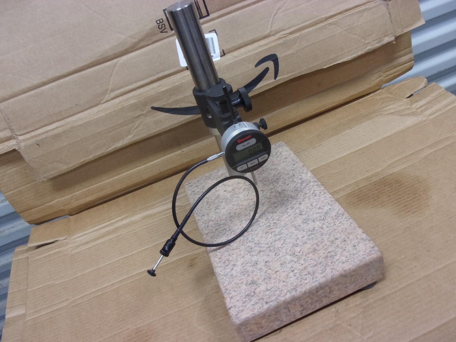 Granite Surface Plate Comparator Digital Dial No. 2600-7 Test Indicator Stand US
