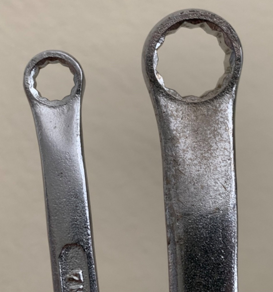 Vintage Companion Metric Double Box End Wrenches 13mm x 15mm & 7mm x 9mm Japan