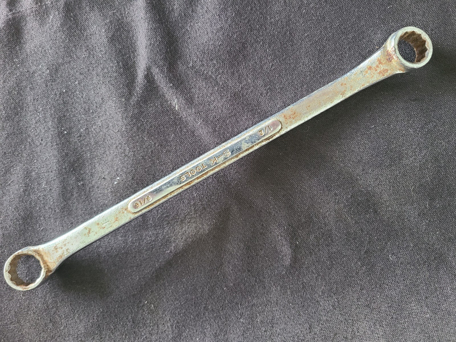 S-K Tools Offset Double Box End Wrench B-1618 1/2″ x 9/16″ SAE 12 Pt Free Ship