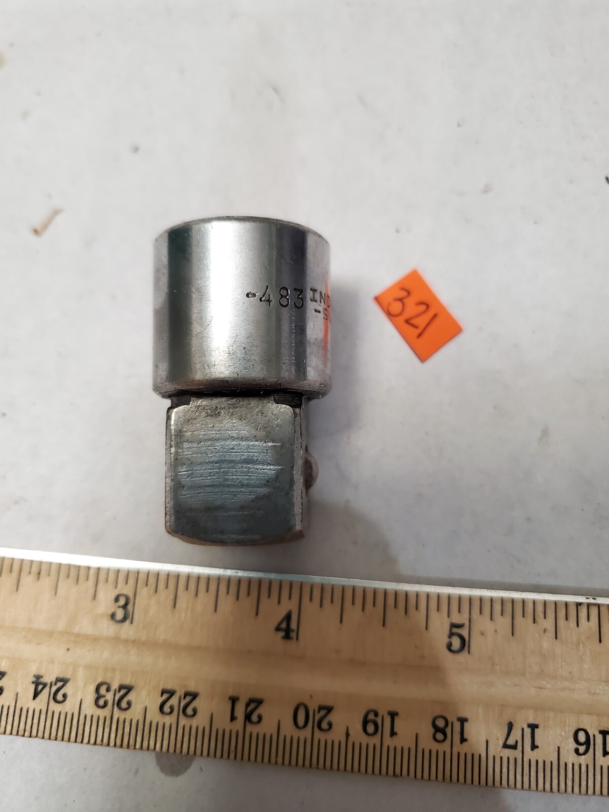 Vintage Indestro Super – 483 Adaptor – 1/2″ F To 3/4″ M Socket Ratchet Tool