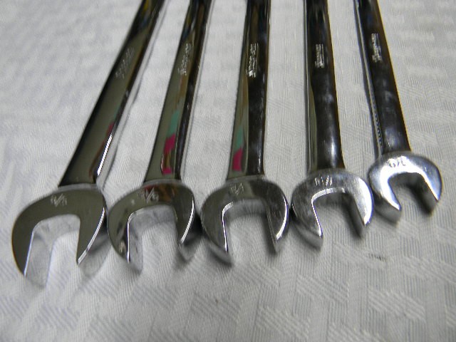 SNAP-ON 5PC SAE 6PT OPEN-END/FLARE NUT WRENCH SET 3/8″-5/8″ #RXS605B