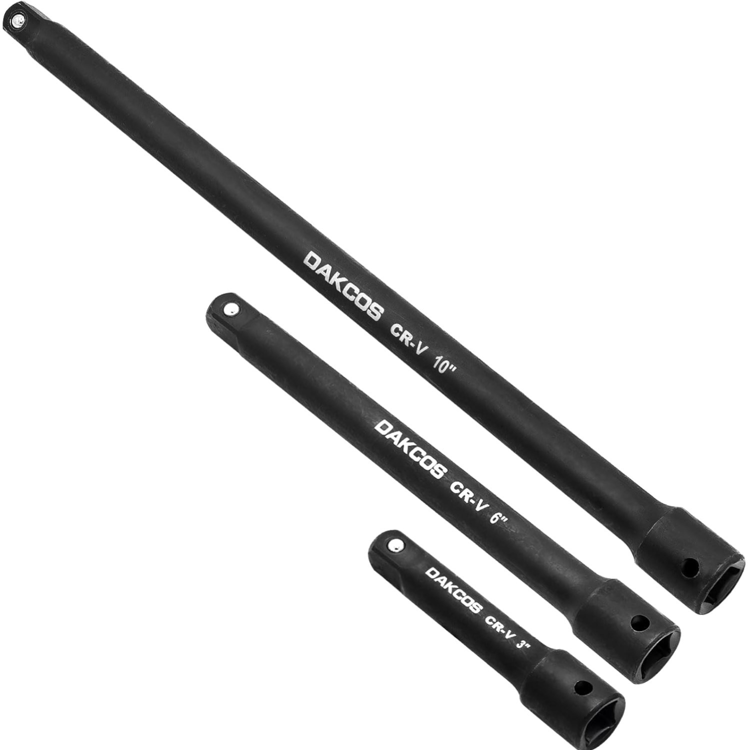 3/8-Inch Drive Impact Extension Bar Set 3 Pieces 3 6 10 Inch