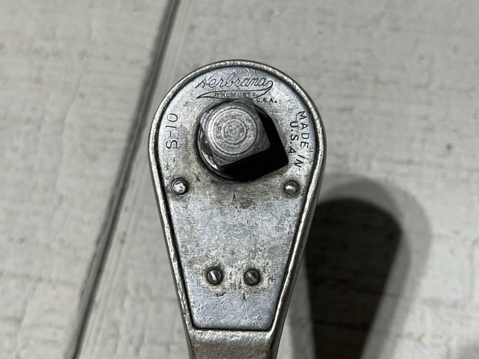 Vtg Herbrand S-10 1/2″ Drive Rachet Slide Shift Selector Van-Chrome 1940’s USA