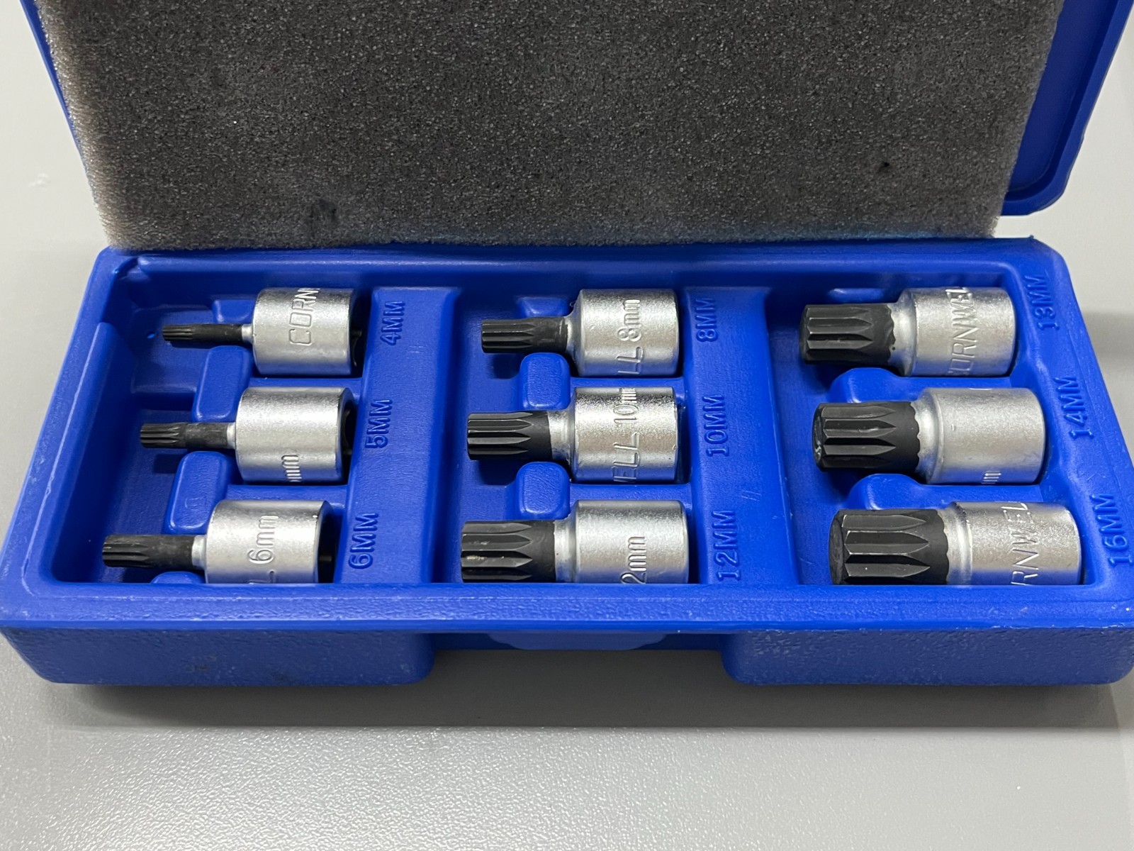 CORNWELL TOOLS CBSM92TSS 9-Piece 3/8” Drive Metric Triple Square Bit Driver Set
