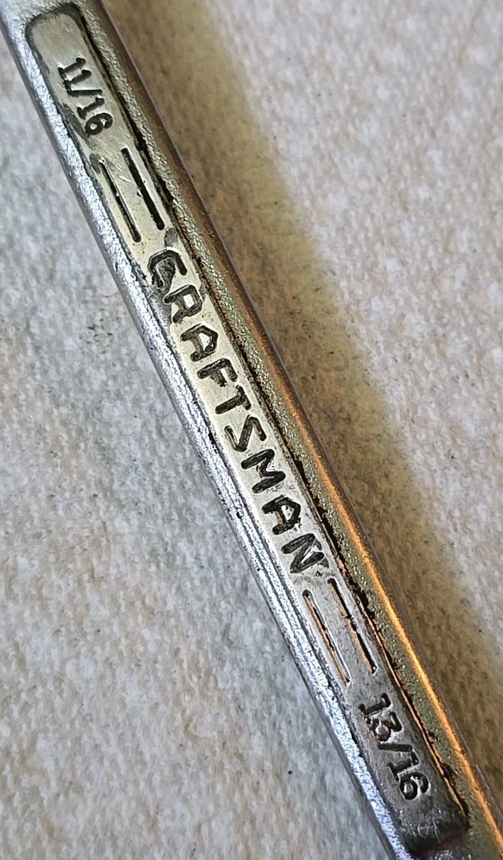 Craftsman =V= 11/16″ x 13/16″ Offset Double Box End Wrench USA V Series VTG 12pt