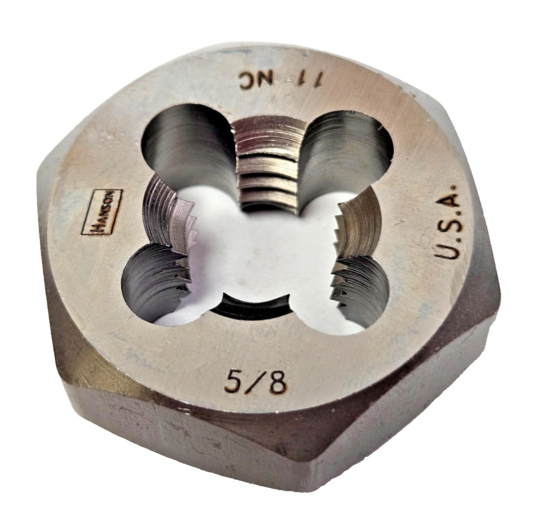 5/8-11 NC x 1-7/16″ Hex Die 6852 Irwin Carbon Steel RH Rethreading