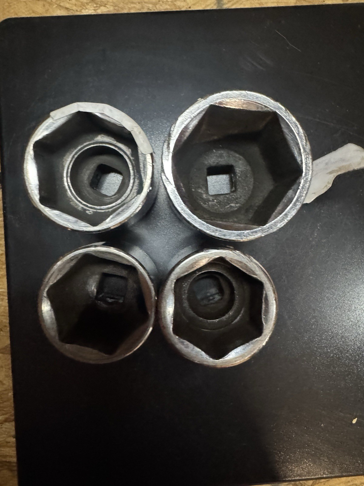 Lot of 4 Matco Tools SAE 6 Point Chrome Sockets 15/16 1-1/4 1-7/16 1-9/16 USA