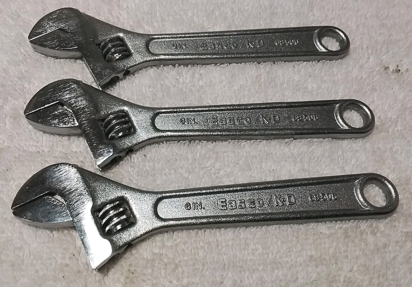 3pc 68506 K-D/ EASCO 6″- 150mm 3/4″-19mm CAPACITY ADJUSTABLE WRENCH SET
