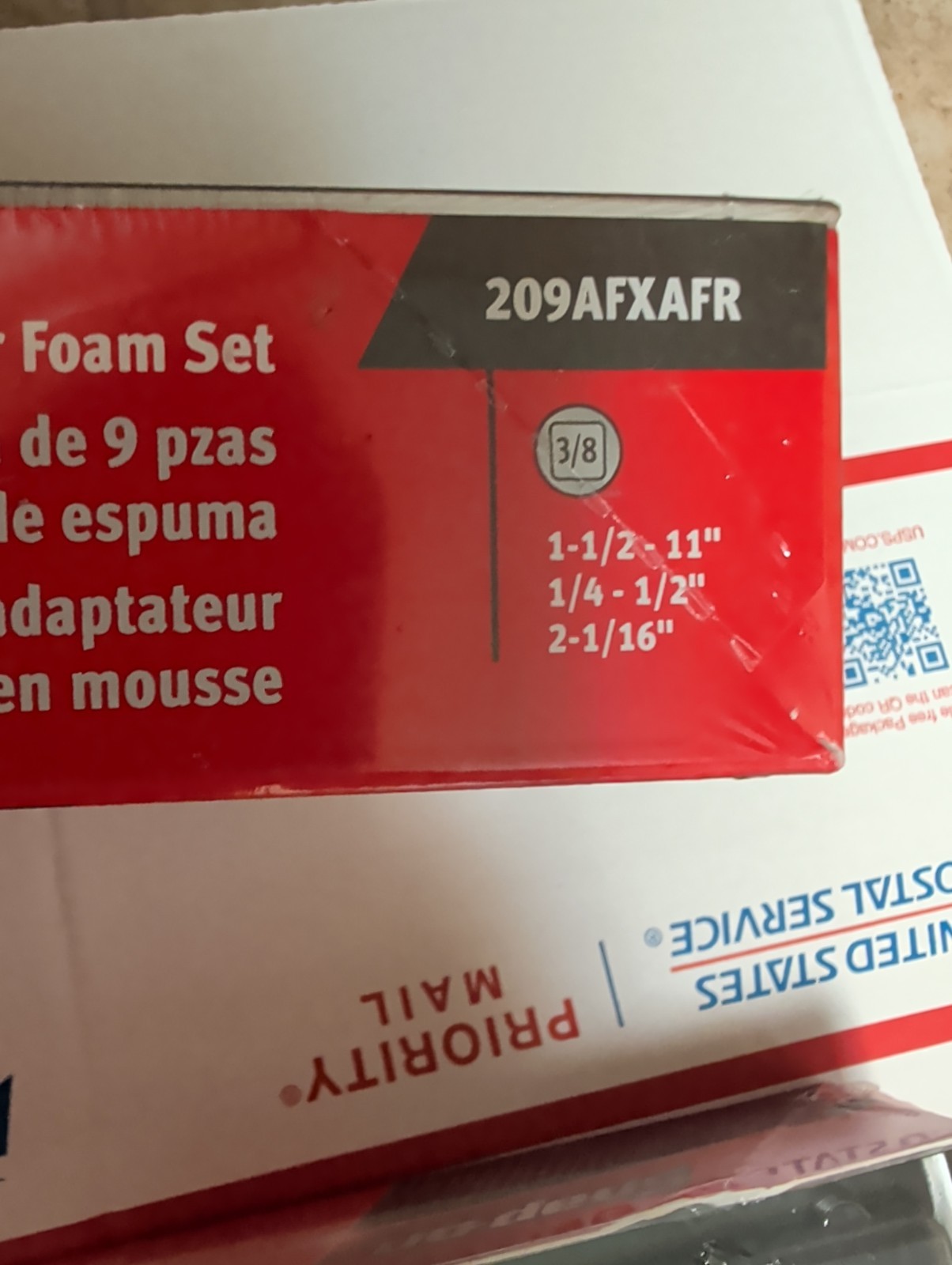 Snap On tools 3/8, 1/4 Extension Sets In Foam Nib 17pcs BOGO 108tmxafr 209afxafr