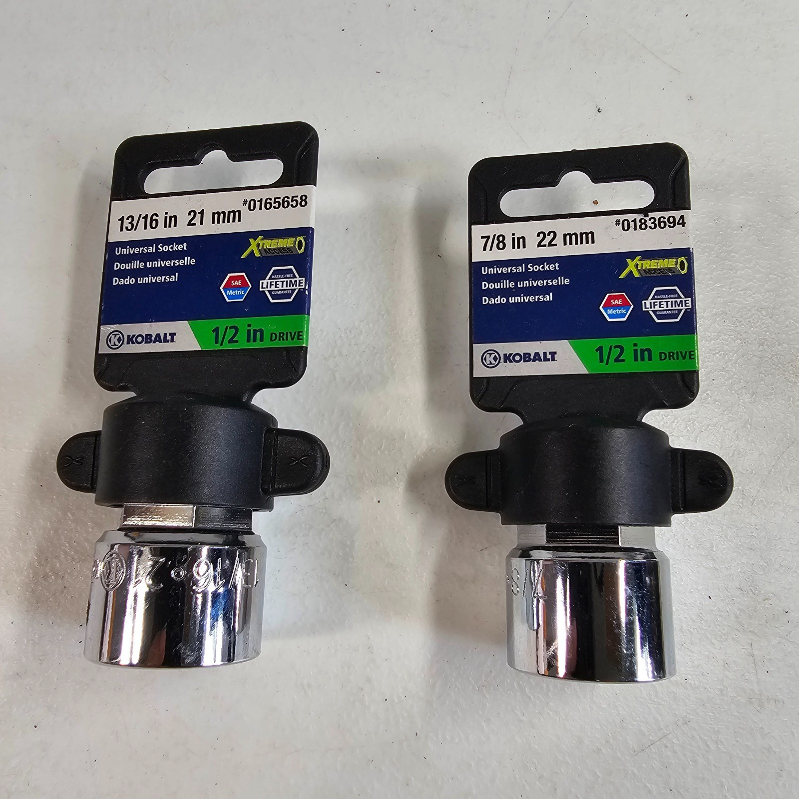 Kobalt 9 Pieces 7 1/2″ Drive Sockets 12-Point Universal SAE Metric 2 Extensions