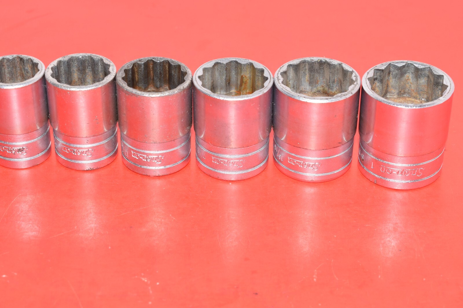 Snap-On 1/2” Drive 18pc SAE Shallow General Service Ratchet Socket Universal Set