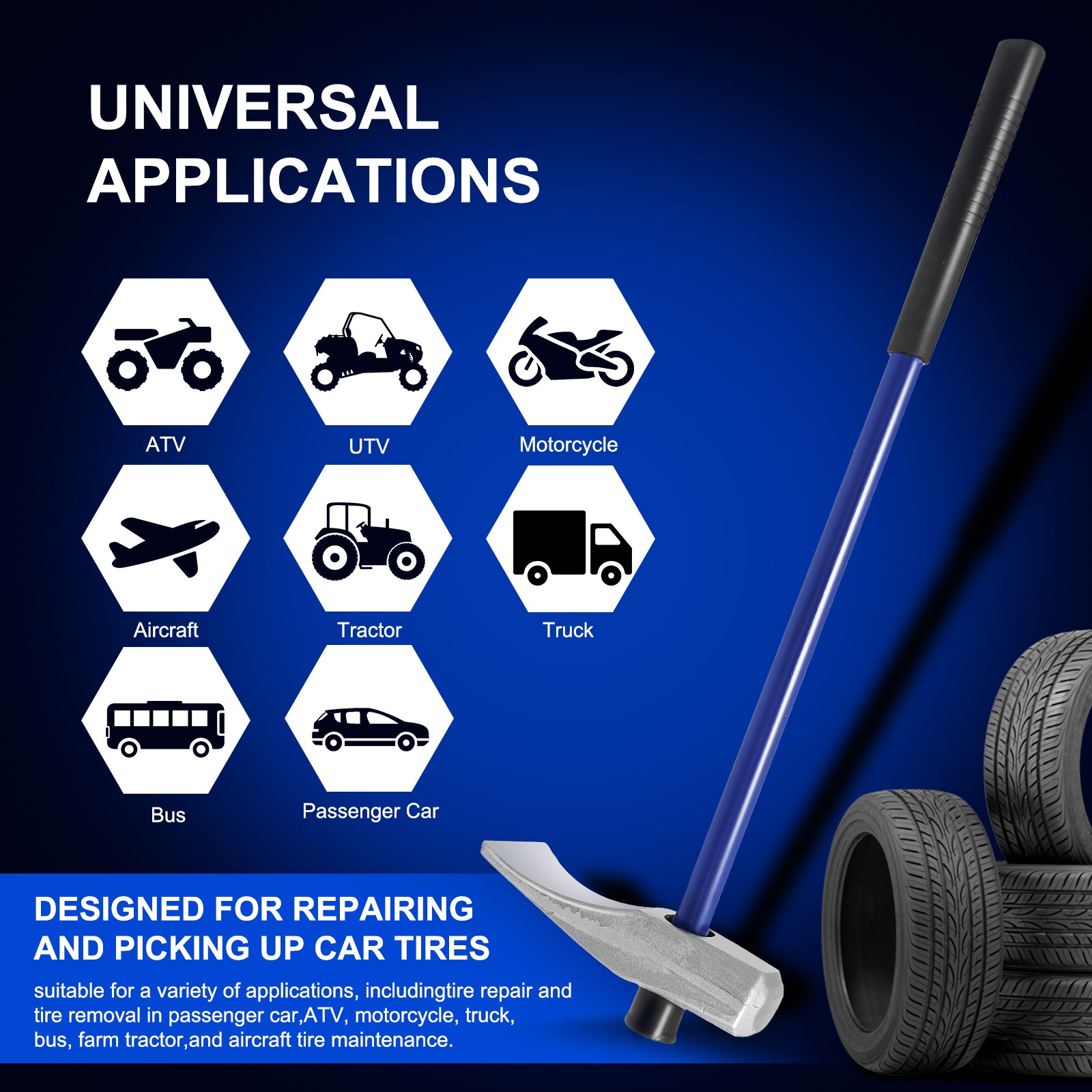 32 in Tire Bead Breaker Wedge Tire Hammer Replace for 35429 for Tire Removal