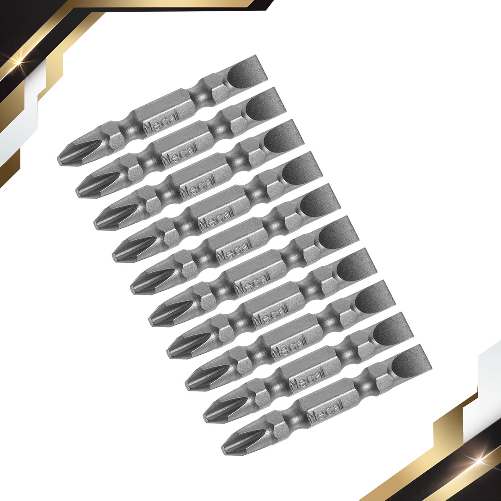10 Set PH2/SL6 Magnetic Double Ended Screwdriver Bits 1/4 Inch Hex Shank 1.97″