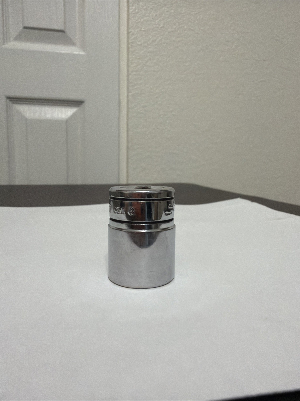 Snap On Tools FS201 3/8 Dr 6Pt SAE 5/8 Flank Dr Shallow Chrome Socket USA