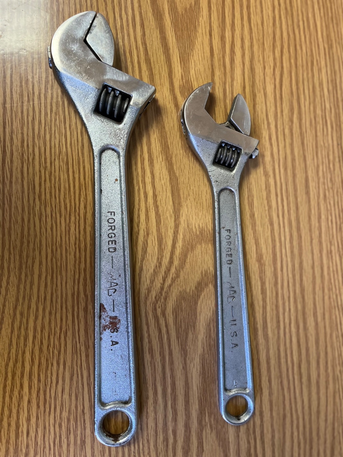 MAC TOOLS – TWO ADJUSTABLE WRENCHS 10″ AND 12″ – LOC#172